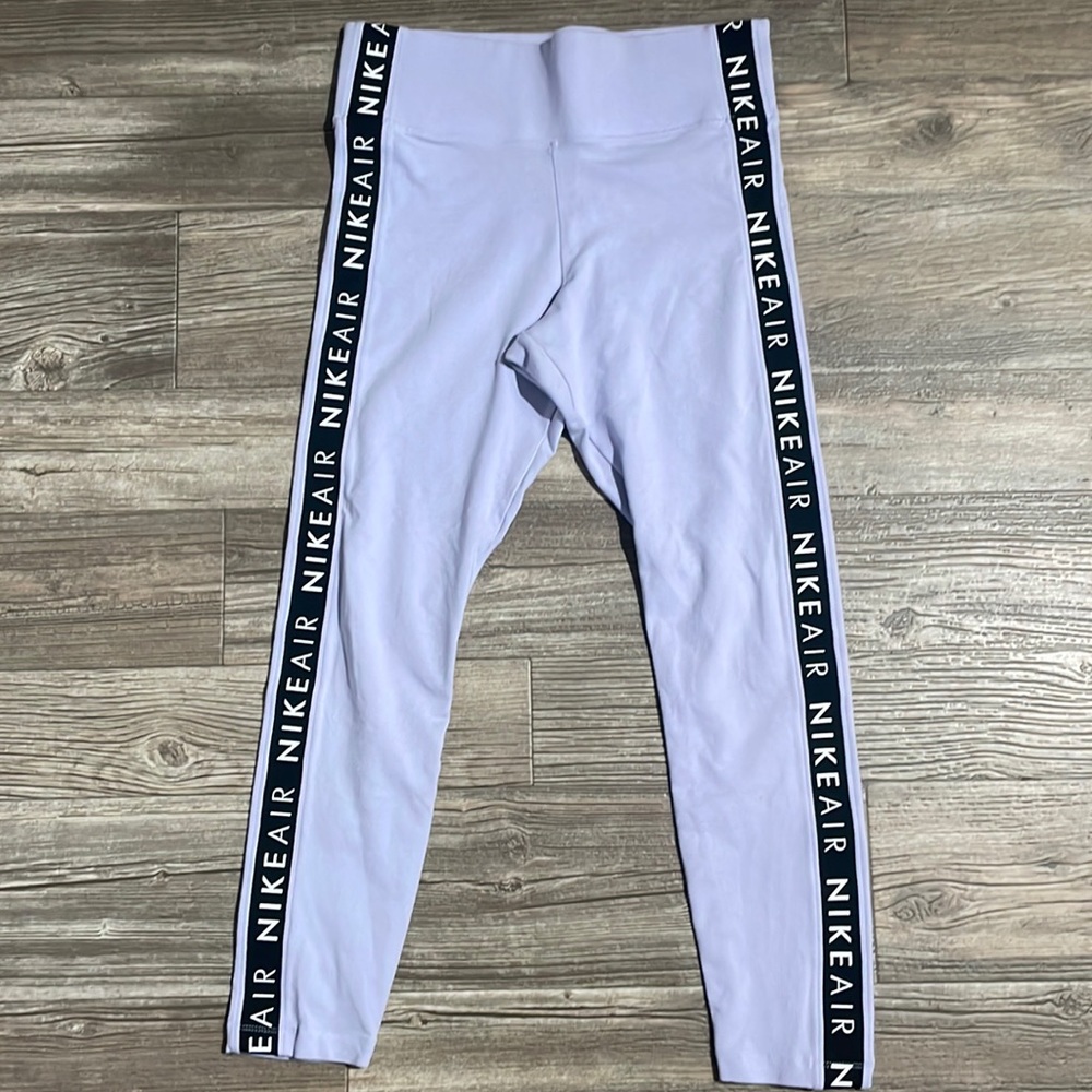 Nike Lavender Leggings with Black Nike Air Side Stripes